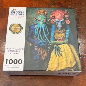 Alien Puzzle - 1000 Pieces - Blue and Yellow